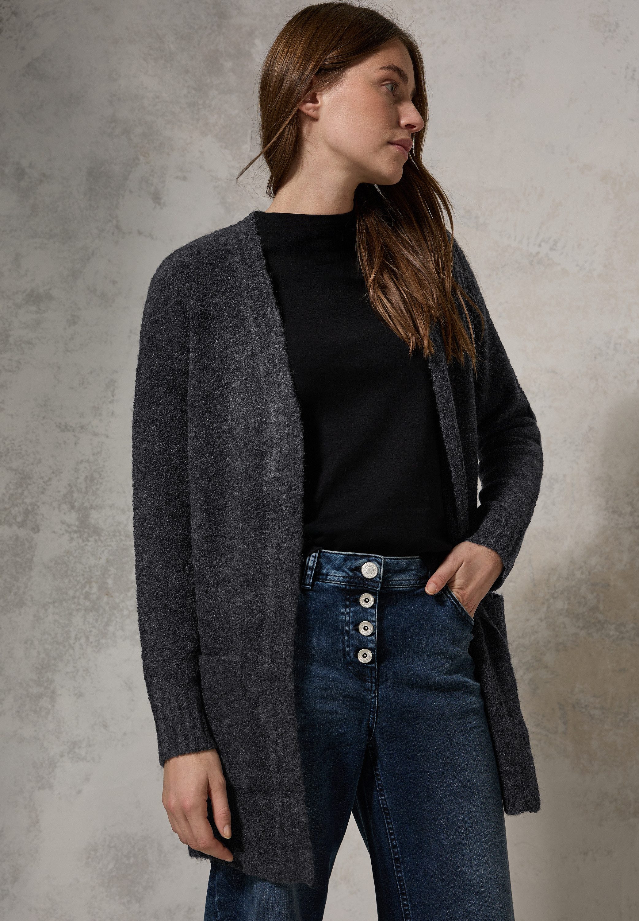 CECIL Cardigan - Langer Bouclé Cardigan günstig online kaufen