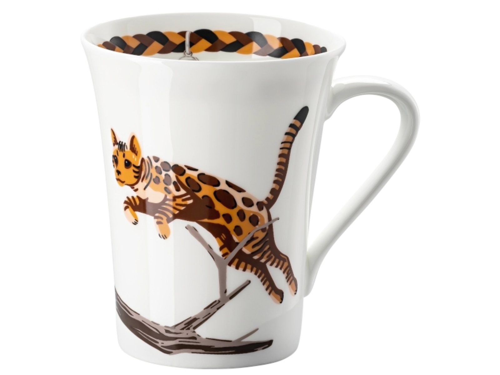 Hutschenreuther Becher My Mug Katze - Bengal Becher mit Henkel 0,4 l, Bone China, Tassen