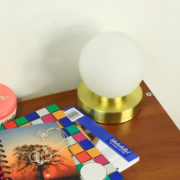 Licht-Erlebnisse Nachttischlampe PRINZ, ohne Leuchtmittel, Moderne Tischlampe Schlafzimmer Wohnzimmer Tischlampe Lampe