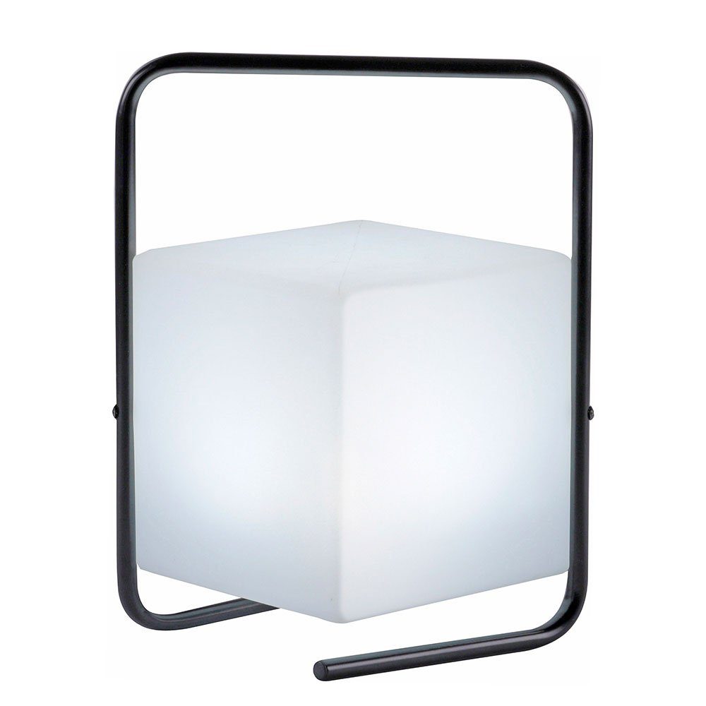 Terrasse Tischlampe LED schwarz Leuchtmittel inklusive, Außenlampe etc-shop LED Außen-Tischleuchte, Warmweiß,