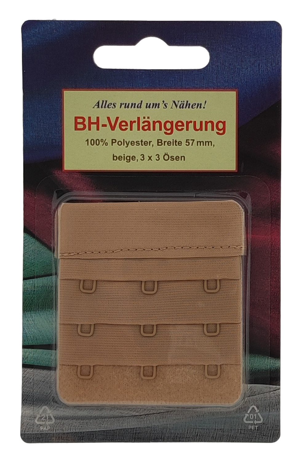 Zettl GmbH BH-Verlängerung 3-reihig, 57 mm beige (Stück, 1 St), BH-Verlänge günstig online kaufen