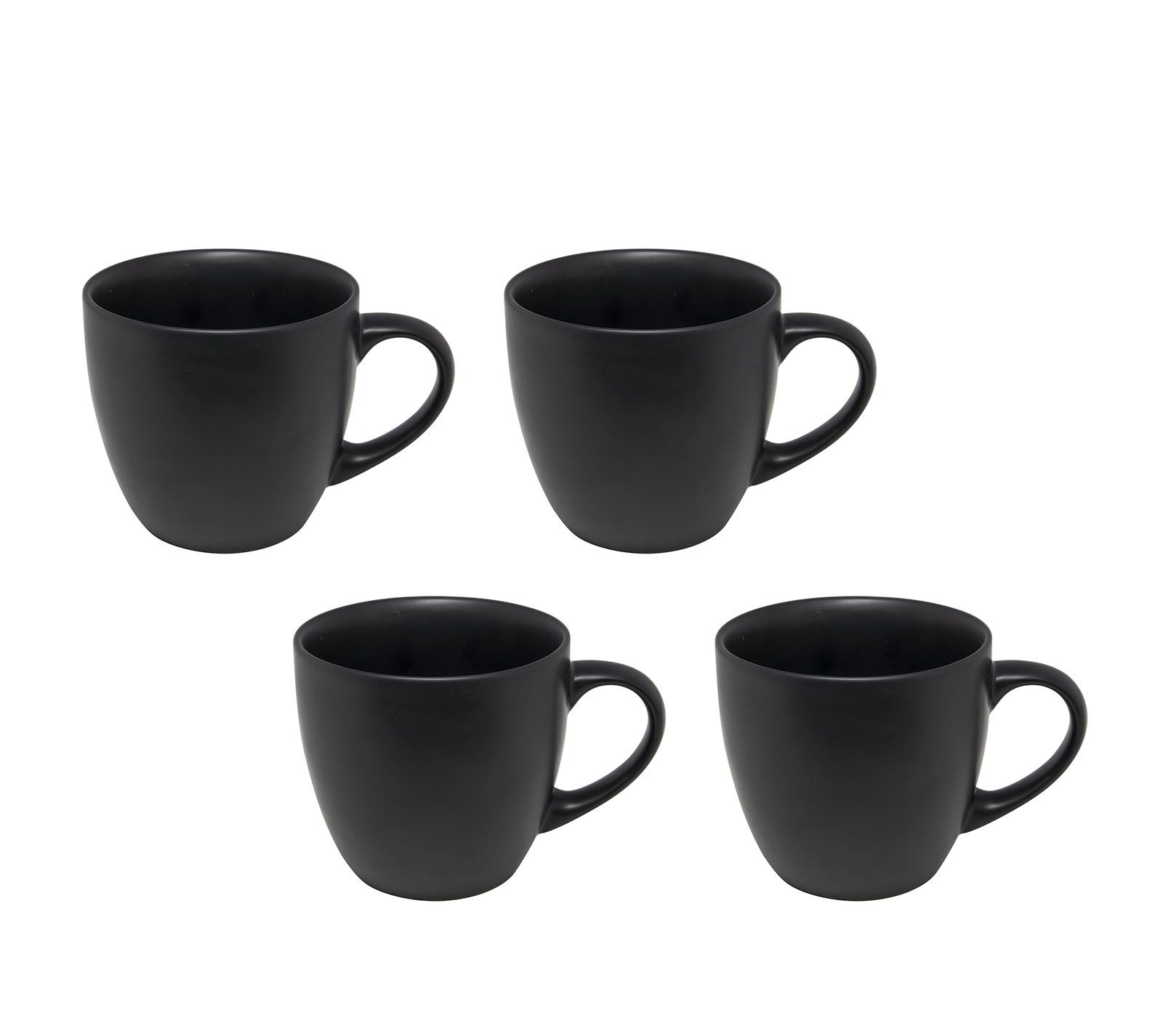 Set Teetasse 4 Kaffeetasse Tasse er Neuetischkultur Black Tasse Matt, Keramik,