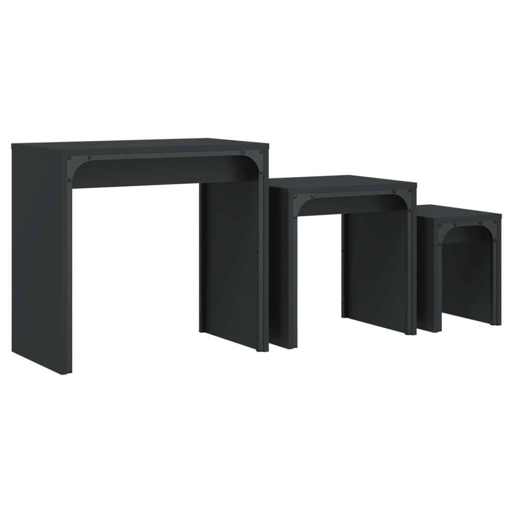 vidaXL Couchtisch Satztische 3 Stk. Schwarz günstig online kaufen