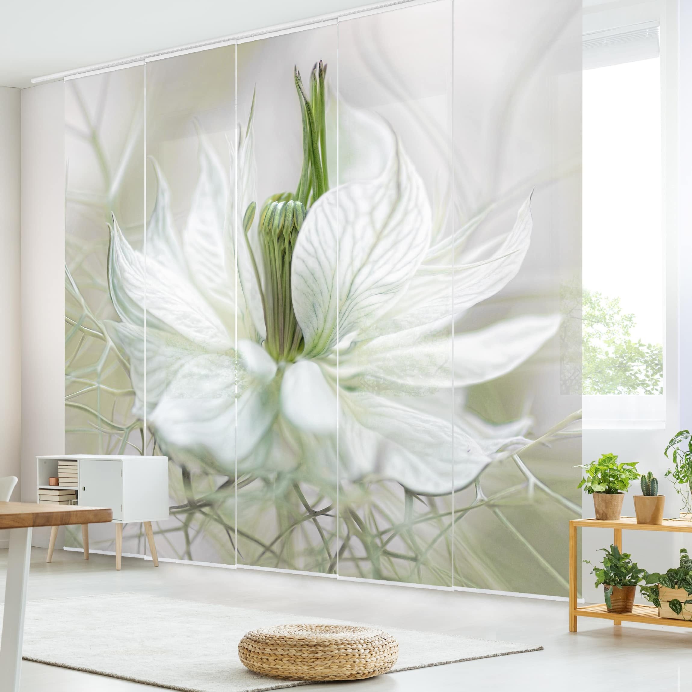 Bilderdepot24 Schiebegardine modern Flächenvorhang blickdicht Weiße günstig online kaufen