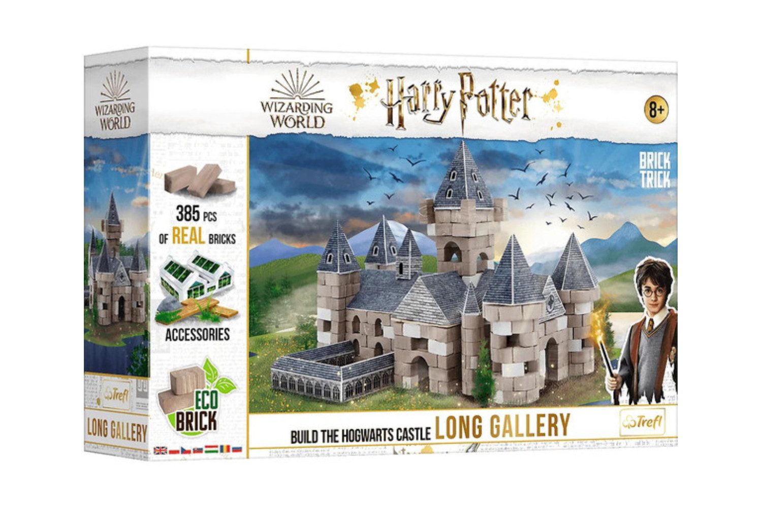Trefl GmbH Harry Potter Brick Trick - XL Lange Galerie Holzbaukasten, (385 St)
