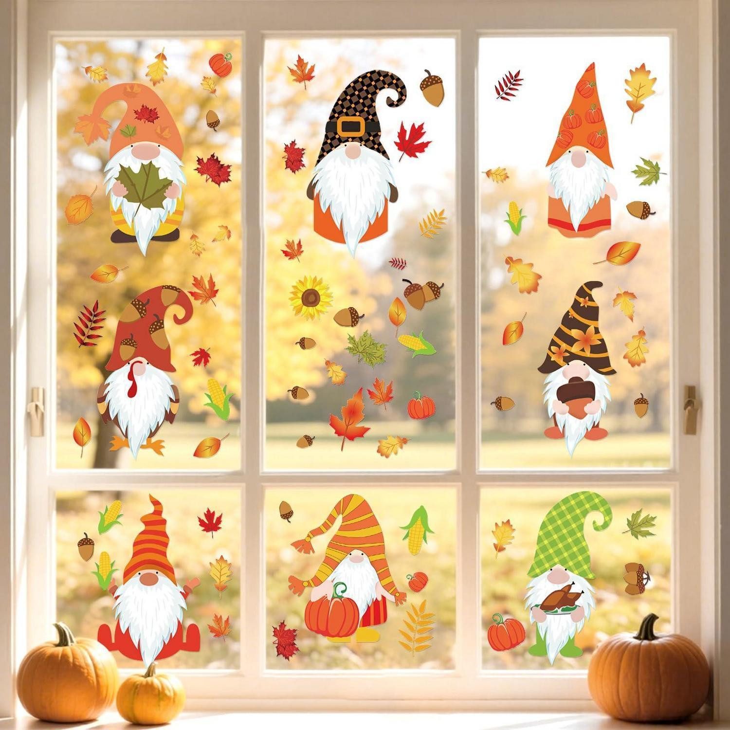 LuxusKollektion Fensterbild Fensterbilder Herbst 95Stück 8Blatt