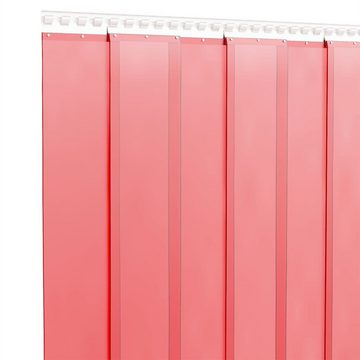 Vorhang Türvorhang Rot 200x1,6 mm 25 m PVC, furnicato, (1 St)