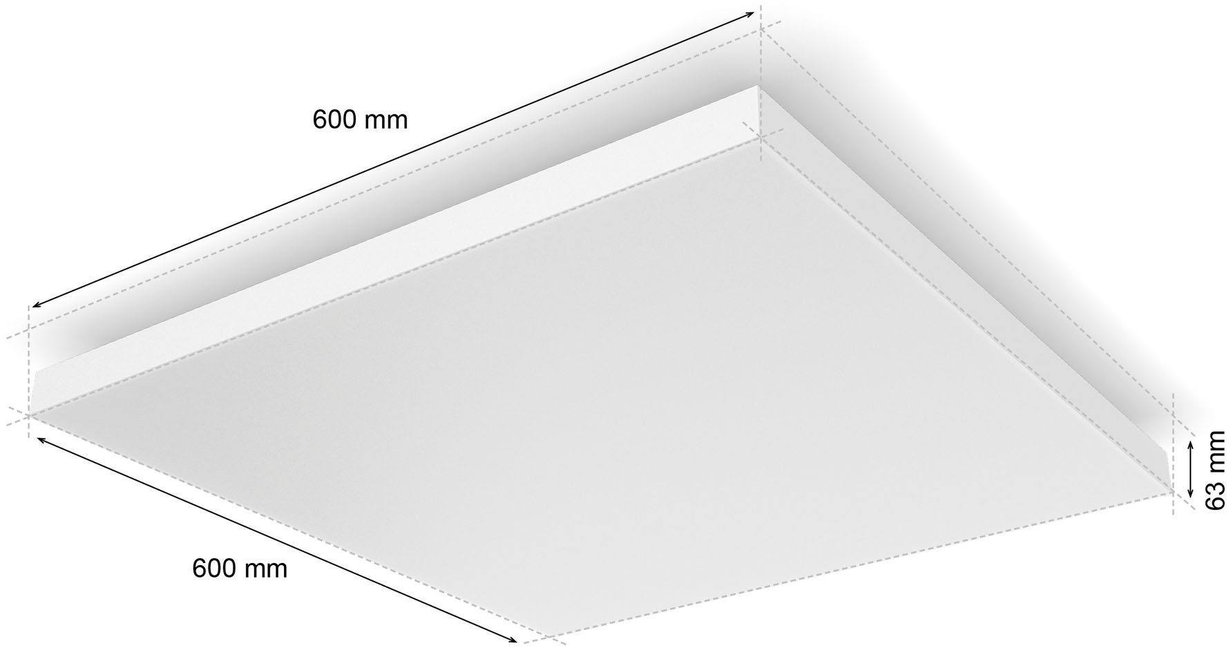 Philips Hue Deckenleuchte White & Color Ambiance Datura 600 x 600mm, LED fest integriert, Farbwechsler
