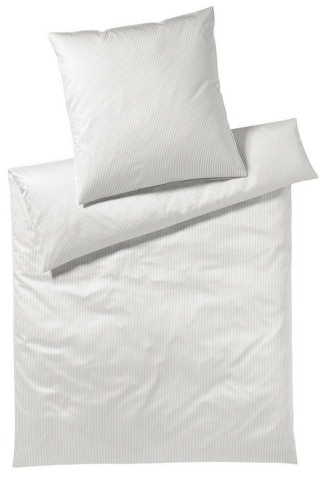 Elegante Bettwäsche Hamburger Streifen, Mako-Satin, 2 teilig, angenehmes Hautgefühl