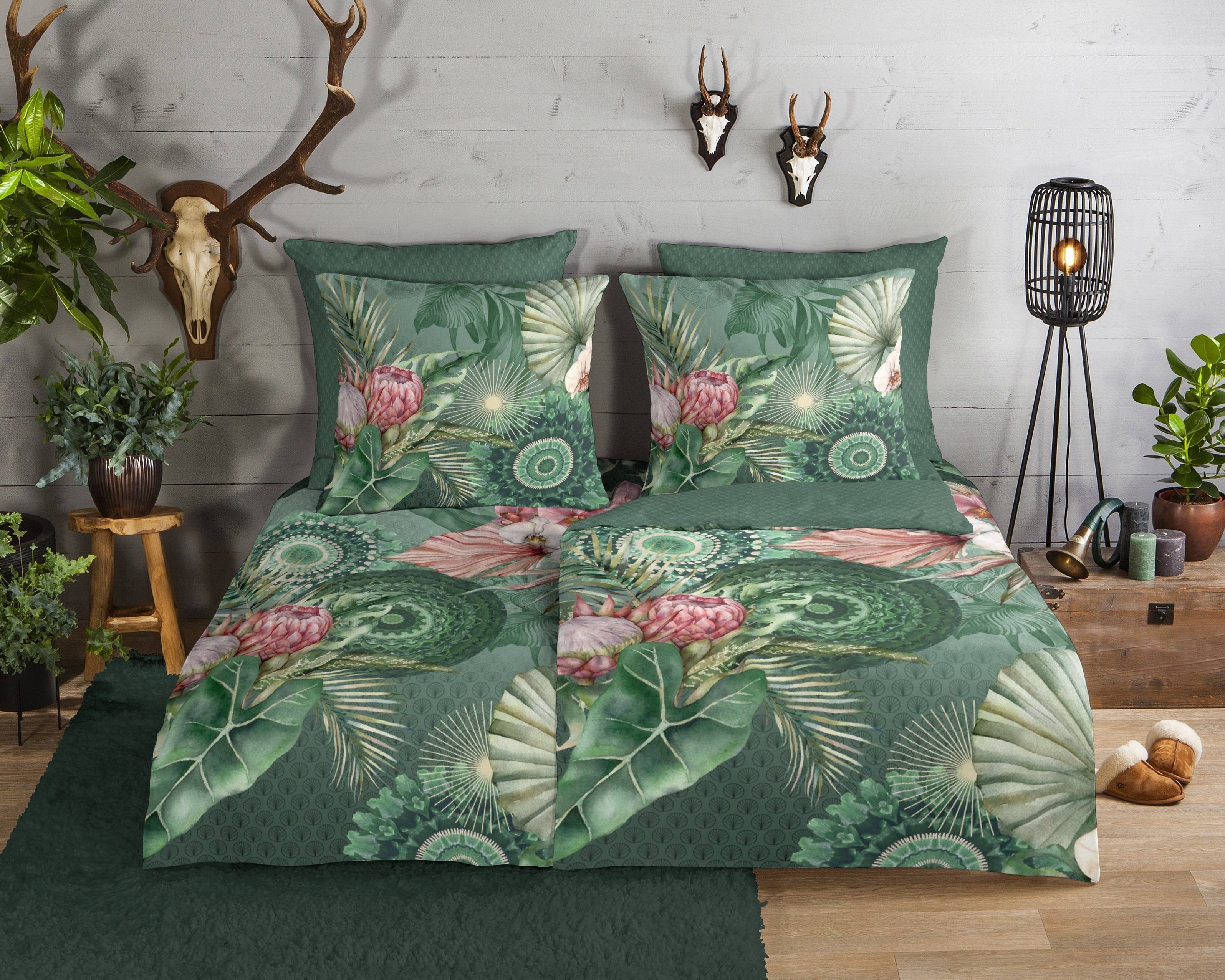 hip Bettwäsche hip Flanell Bettwäsche 155x220 Egor Dschungel Mandala Wende günstig online kaufen