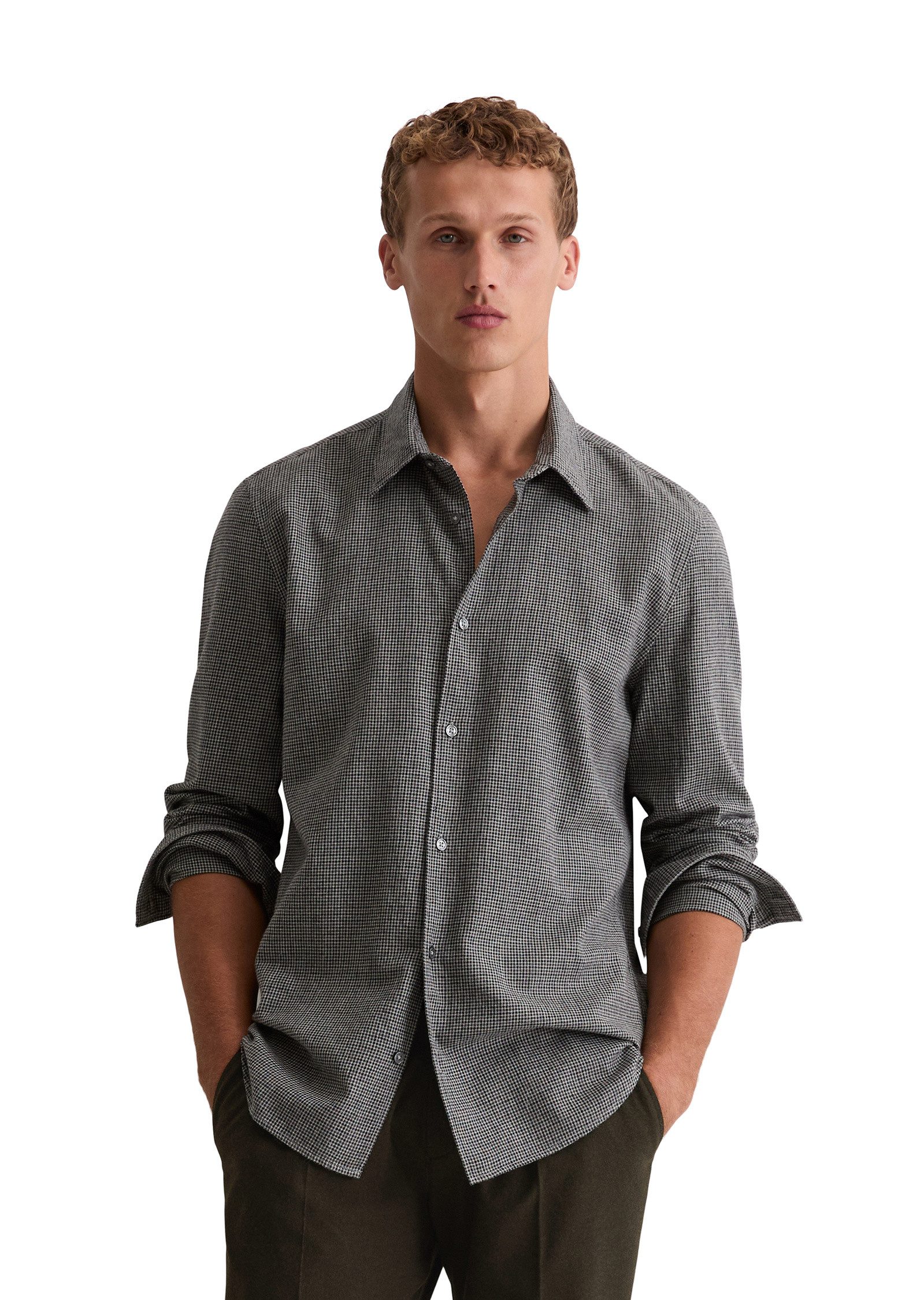 Marc O'Polo Langarmhemd aus Bio-Baumwoll-Flanell