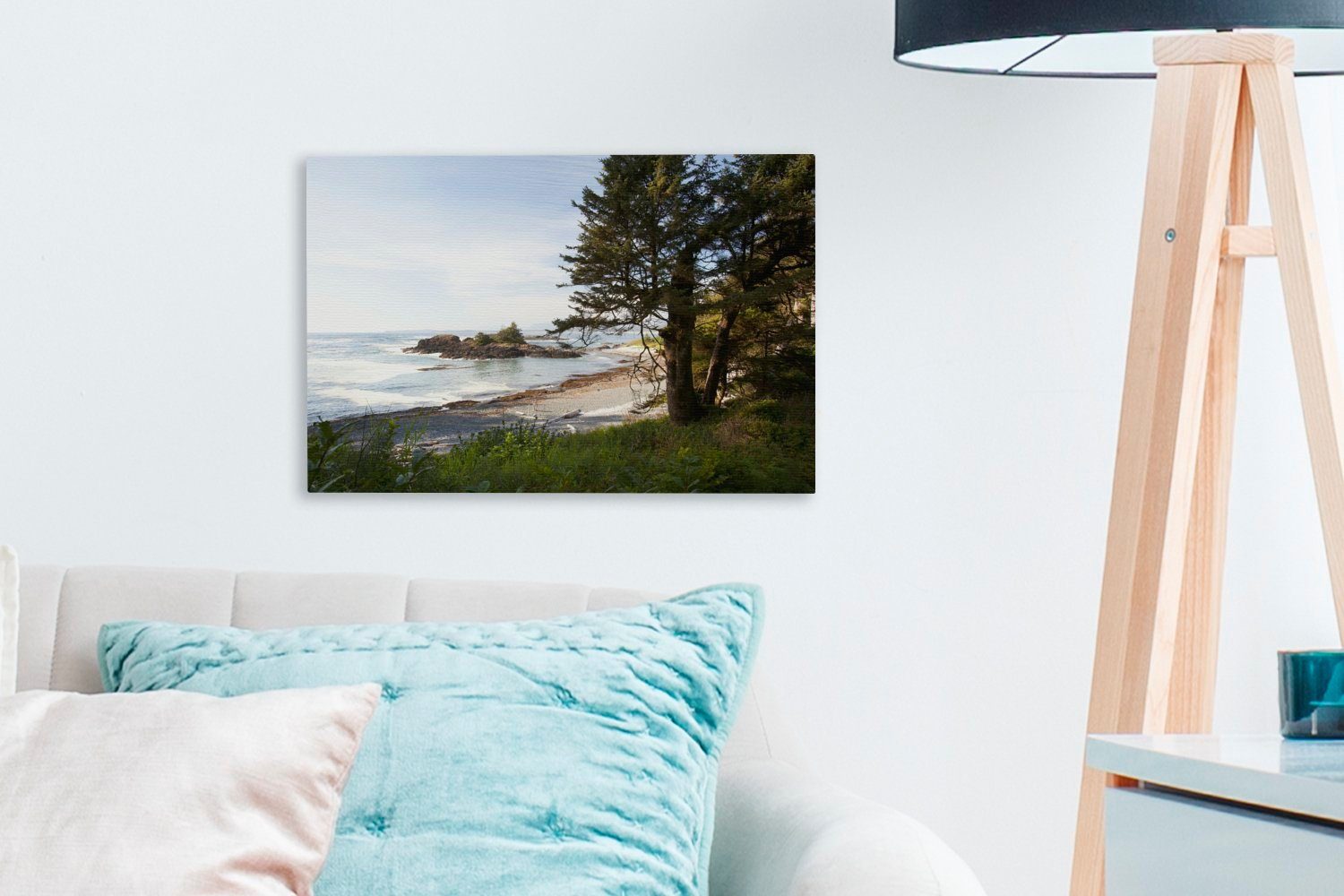 National Strand und (1 Rim Meer St), Kanada, cm 30x20 im in Wanddeko, Der Leinwandbild Park Aufhängefertig, OneMillionCanvasses® Wandbild Leinwandbilder, Pacific das