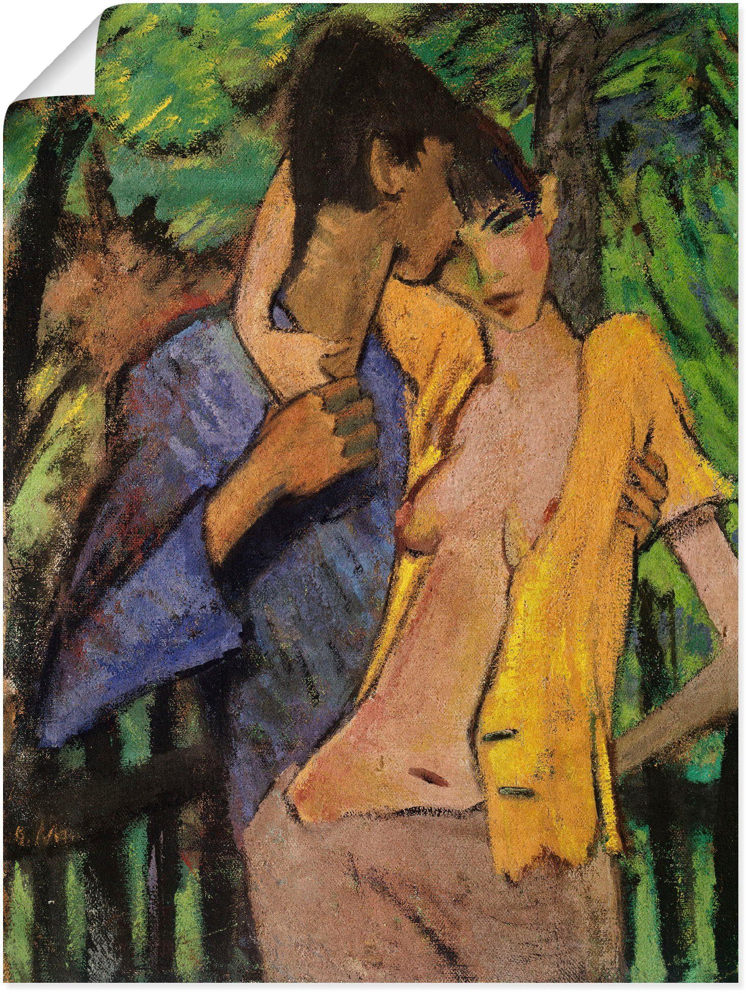 Artland Wandbild Liebespaar. 1919, Paar (1 St), als Leinwandbild, Poster in verschied. Größen