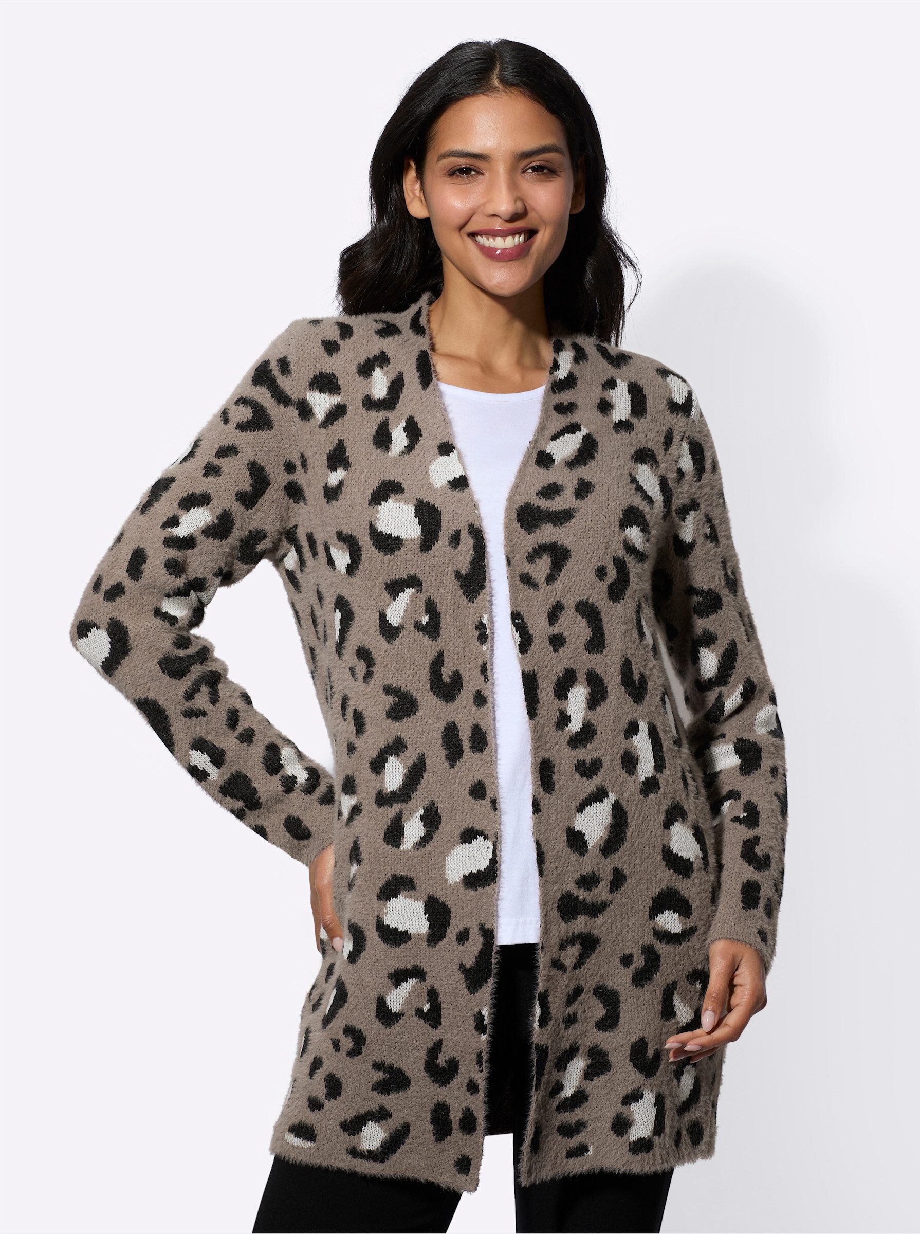 Sieh an! Strickjacke Jacquardstrickjacke günstig online kaufen