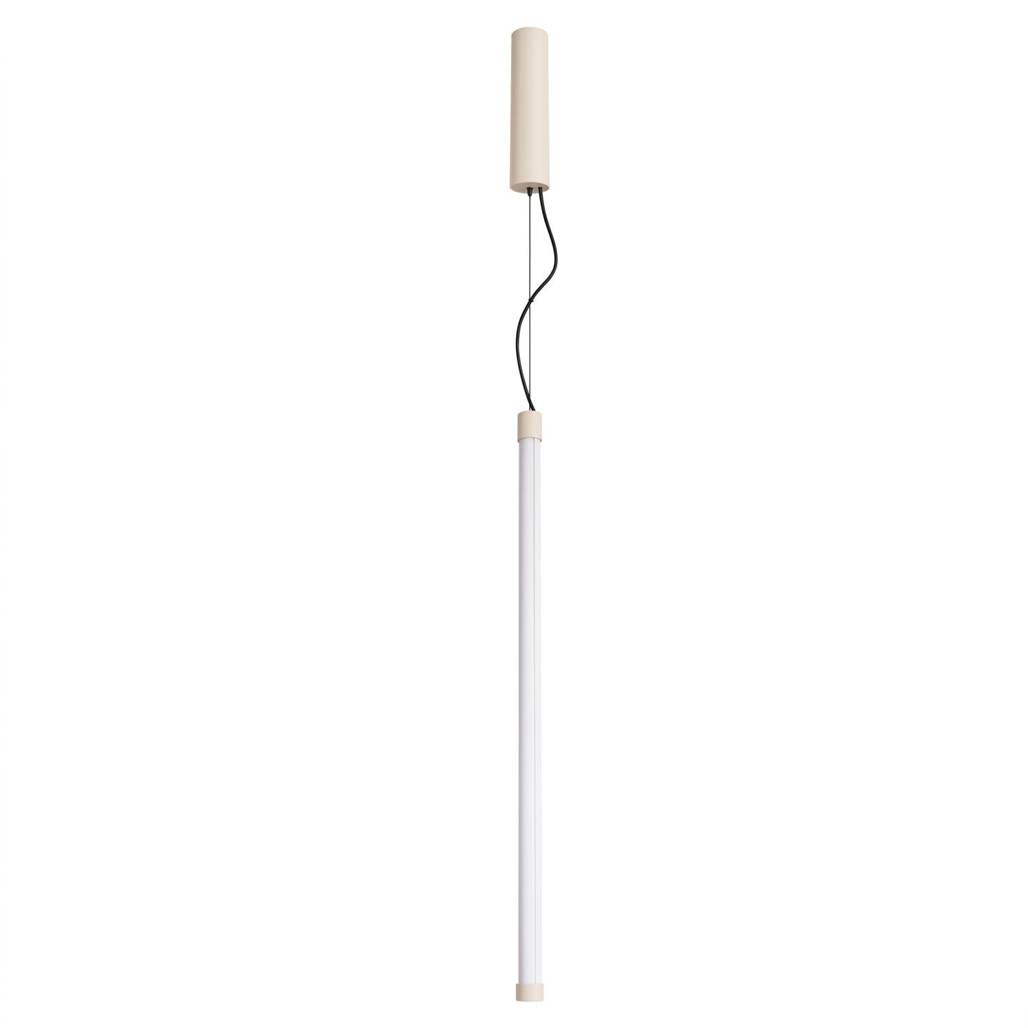 Licht-Erlebnisse Pendelleuchte ORSAY, LED fest integriert, Neutralweiß, Metall LED dimmbar Ø 3 cm H: max. 200 cm Beige rund 4000 K 2198 lm