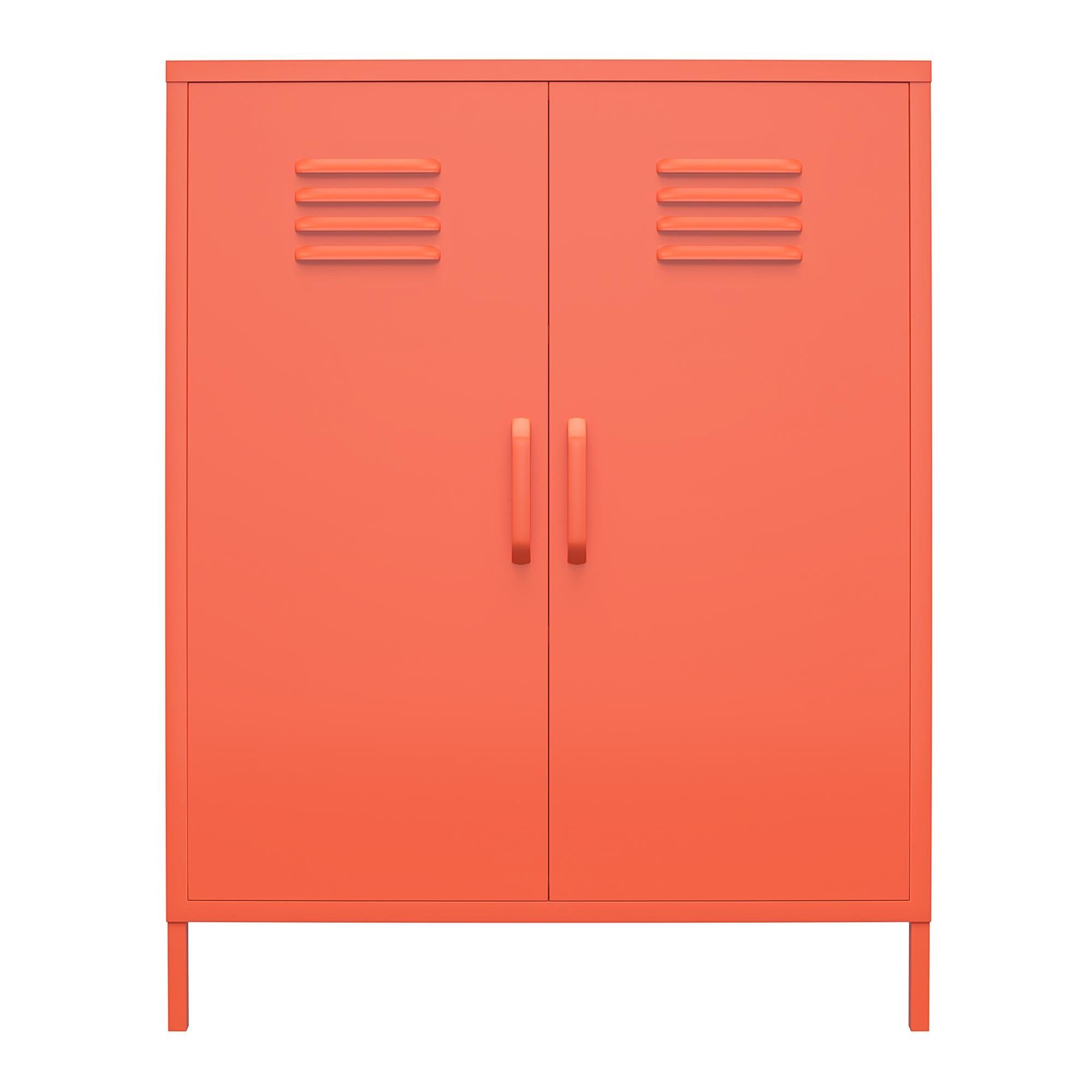 loft24 Mehrzweckschrank Schrank, Cache 101,5 orange Türen, Spind Höhe cm 2 Metall