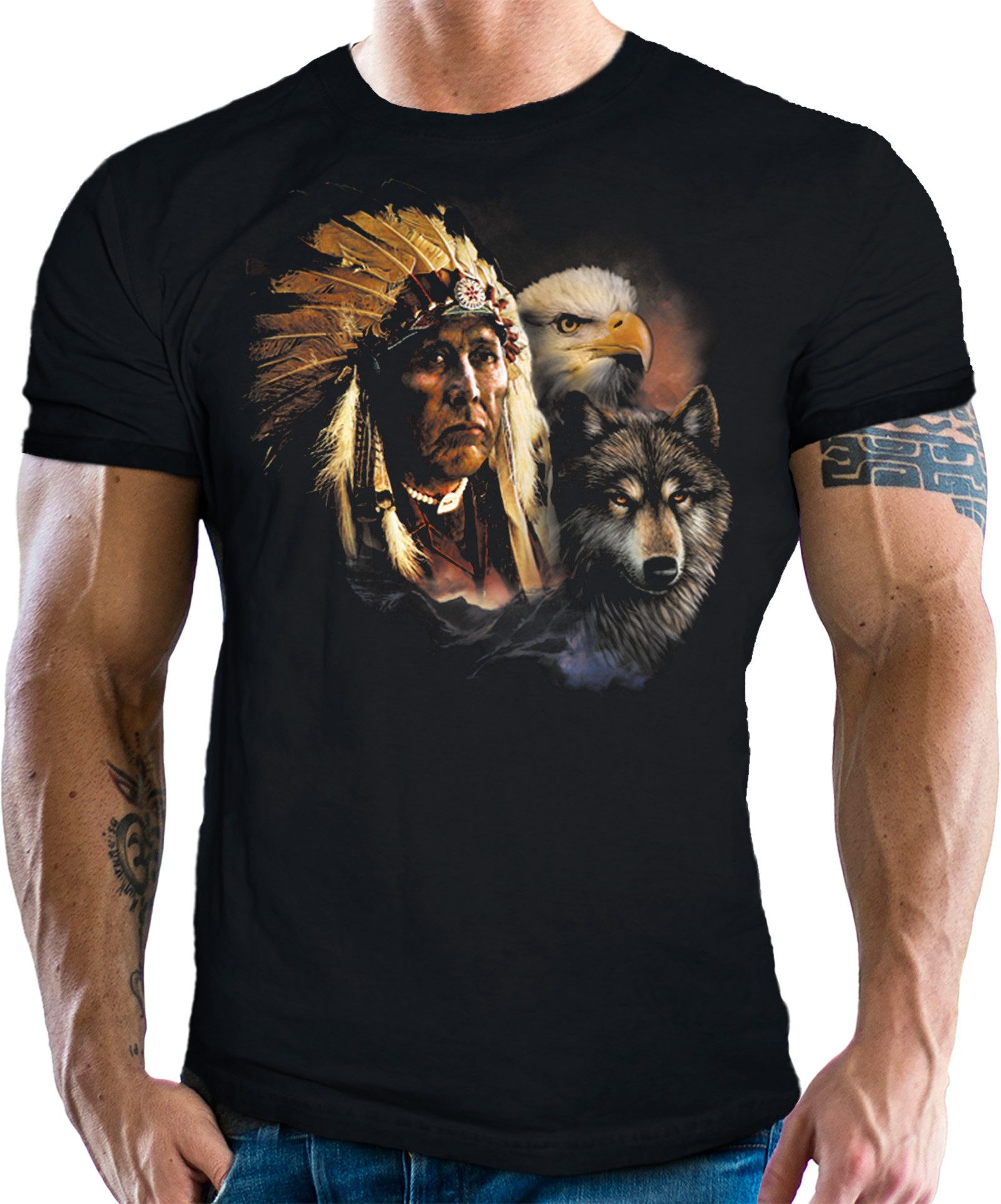 LOBO NEGRO® T-Shirt für Western Fans: günstig online kaufen