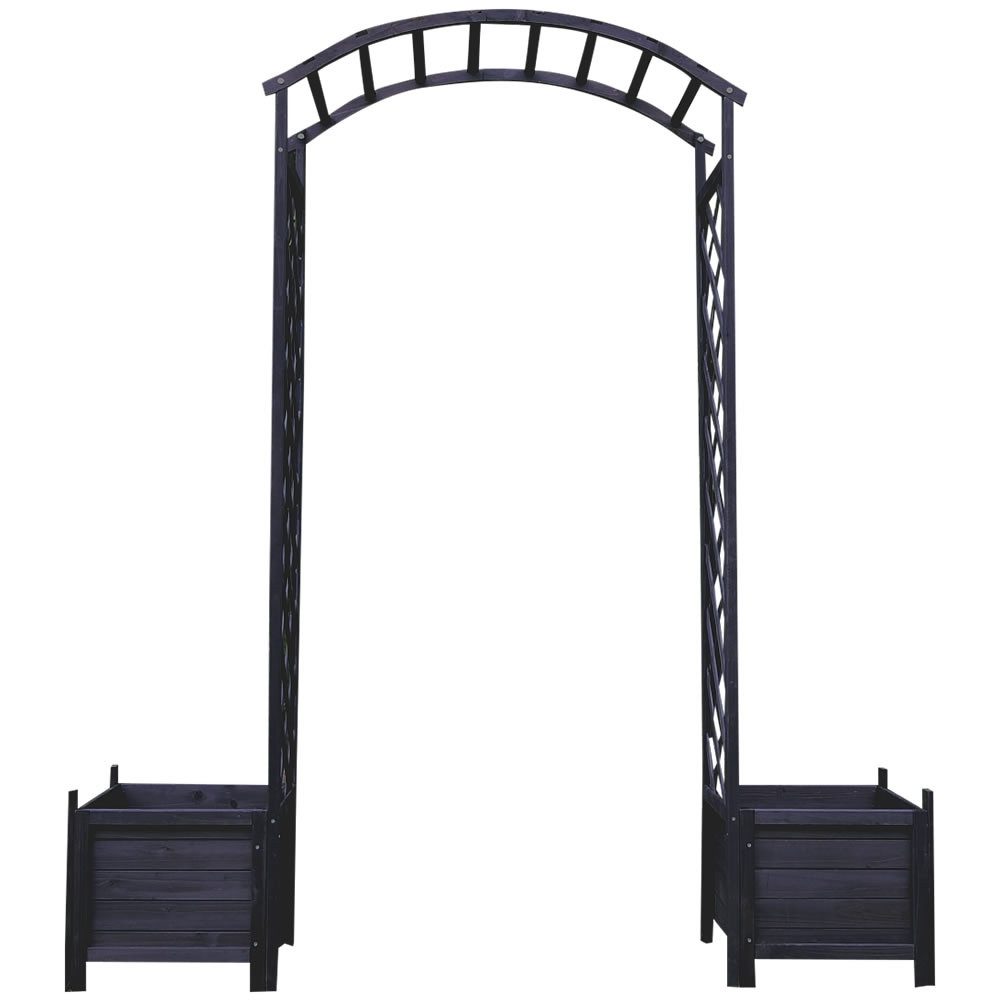 Melko Rosenbogen Spalier Blumenkübel Rankgitter Rosenbogen aus Holz Weiß Ra günstig online kaufen