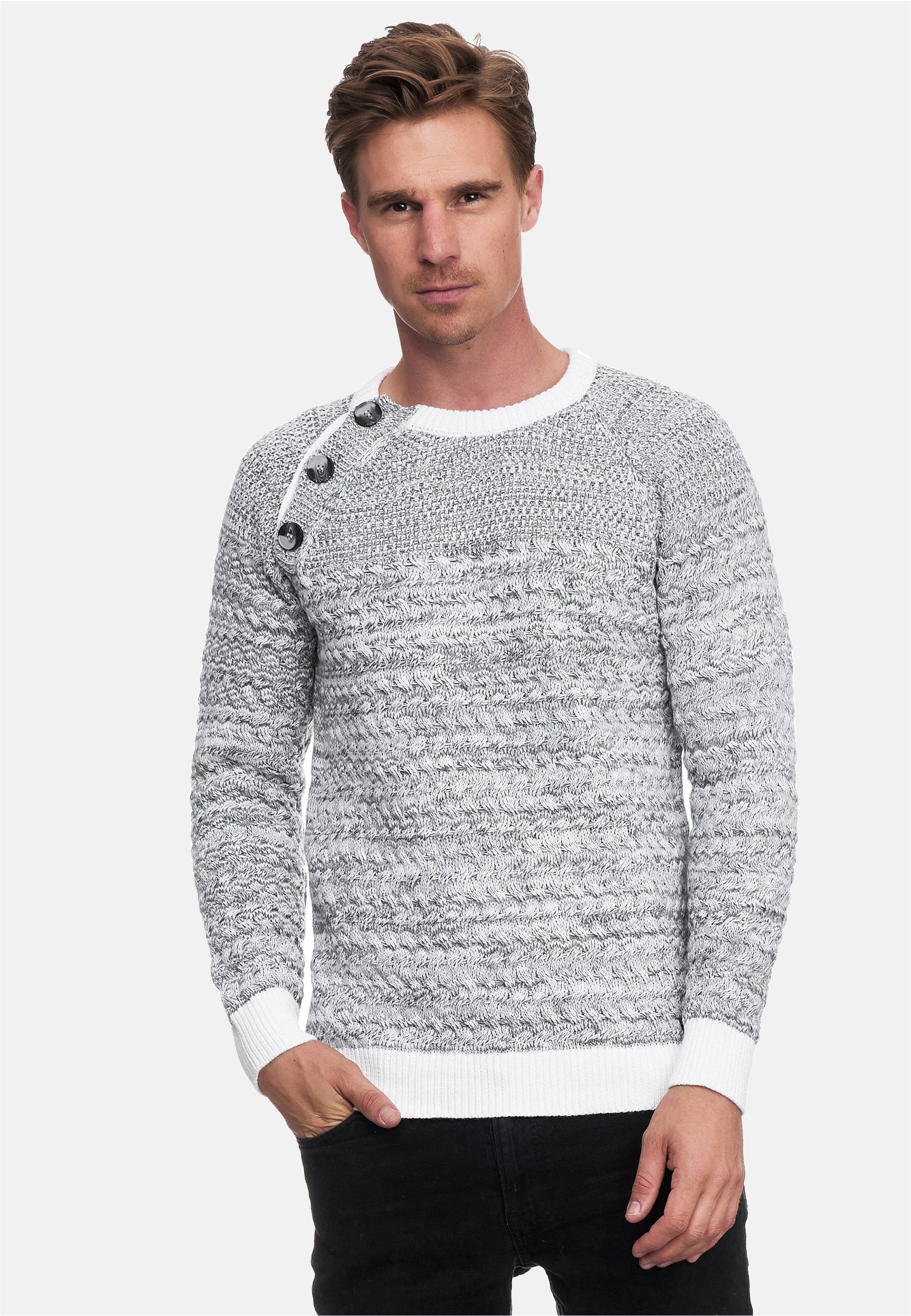 Rusty Neal Strickpullover mit modischen Knöpfen