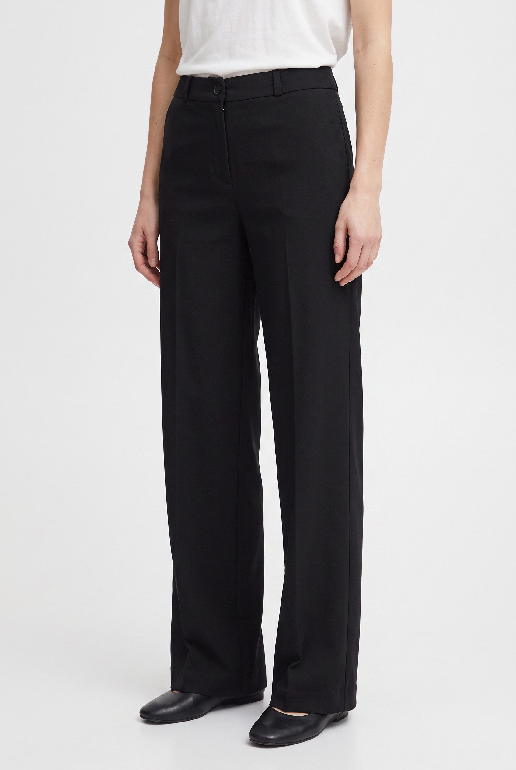 FREEQUENT Stoffhose FQSOLVEJ-PANTS mit geradem Bein und aus Viskose