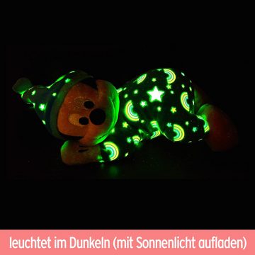 BEMIRO Tierkuscheltier Mickey Maus Baby Kuscheltier mit Strampler 30 cm - Glow in the Dark