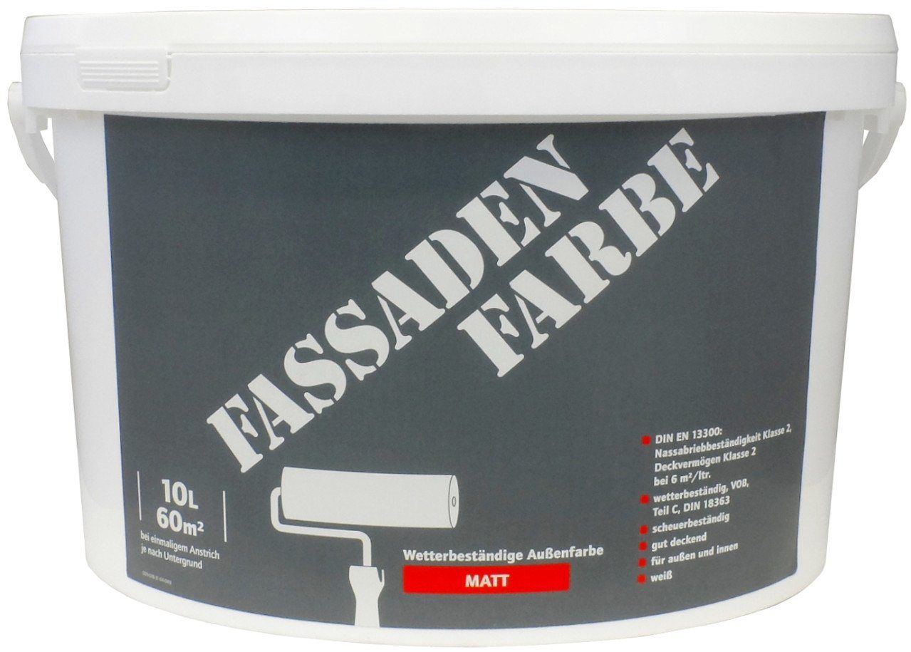 Wilckens Farben Fassadenfarbe Fassadenfarbe 10 L weiß matt