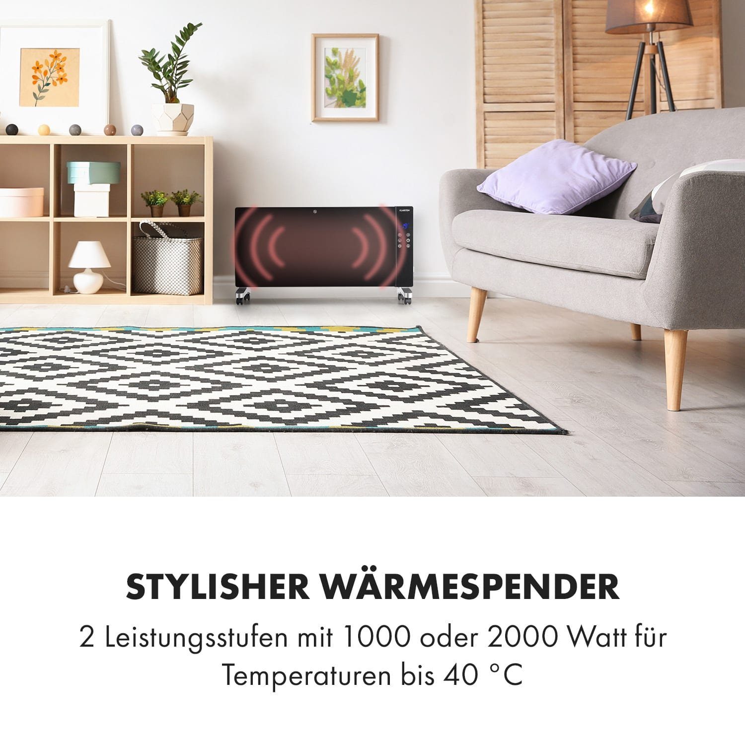 Klarstein Heizstrahler Lindholm, 2000 W, Konvektorheizung günstig online kaufen