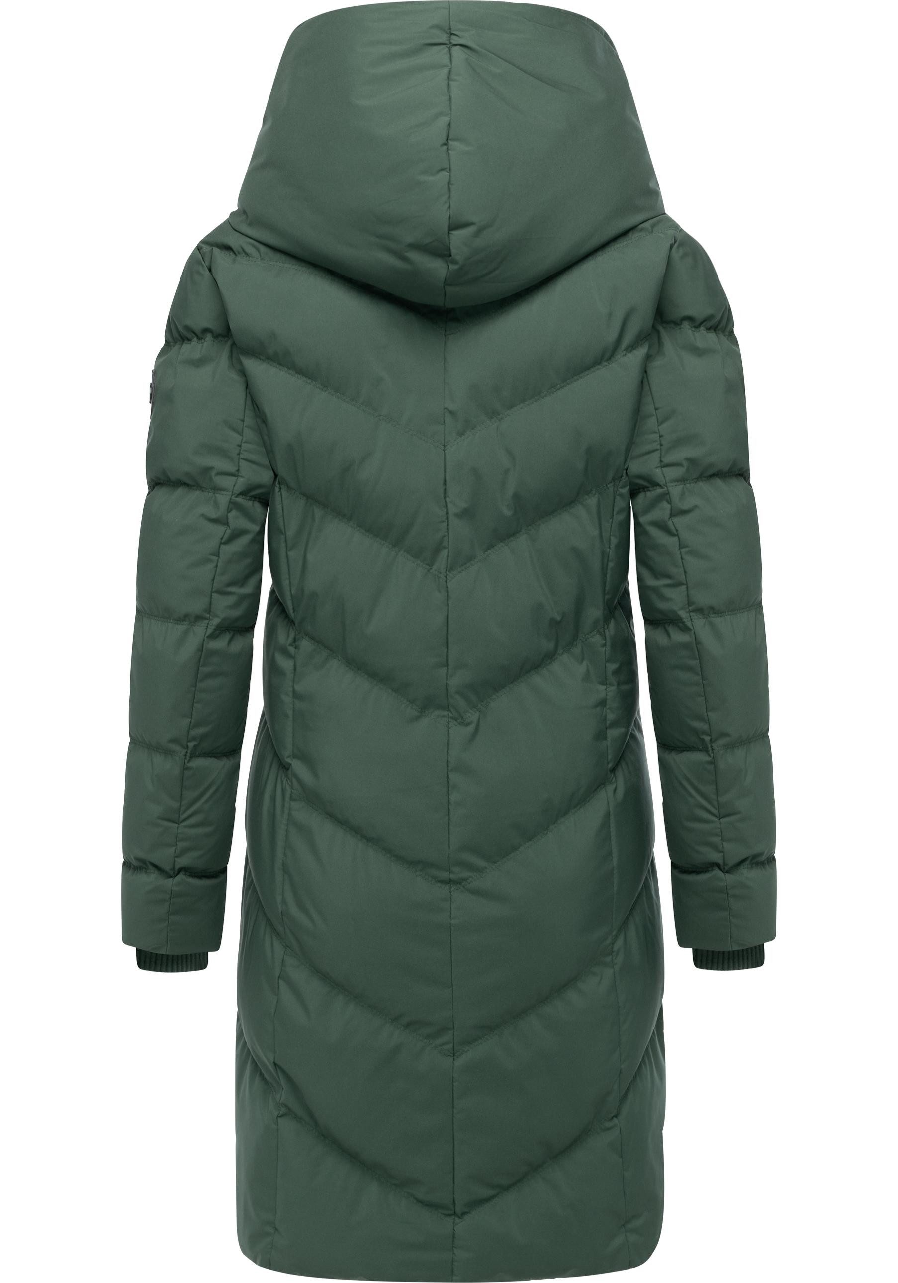Ragwear Steppmantel Natalka Soft YOUMODO Warmer Wintermantel mit hohem Kragen und Kapuze