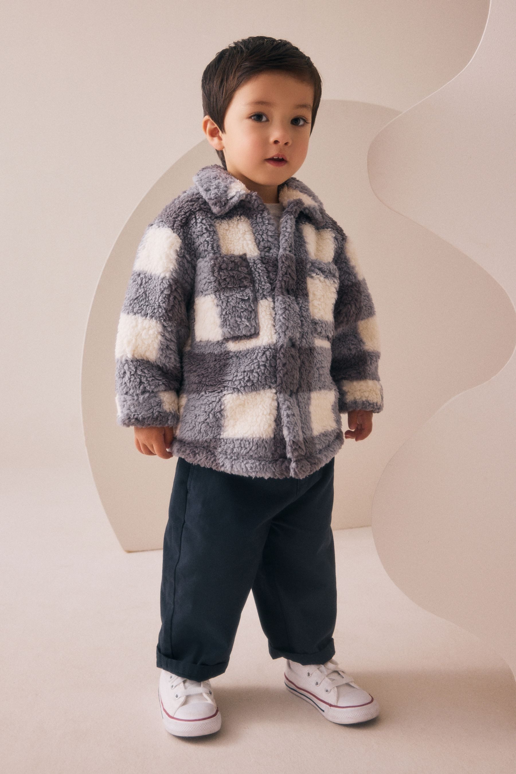 Next Outdoorhemd Hemdjacke mit aus Fleece mit Borg (1-tlg)