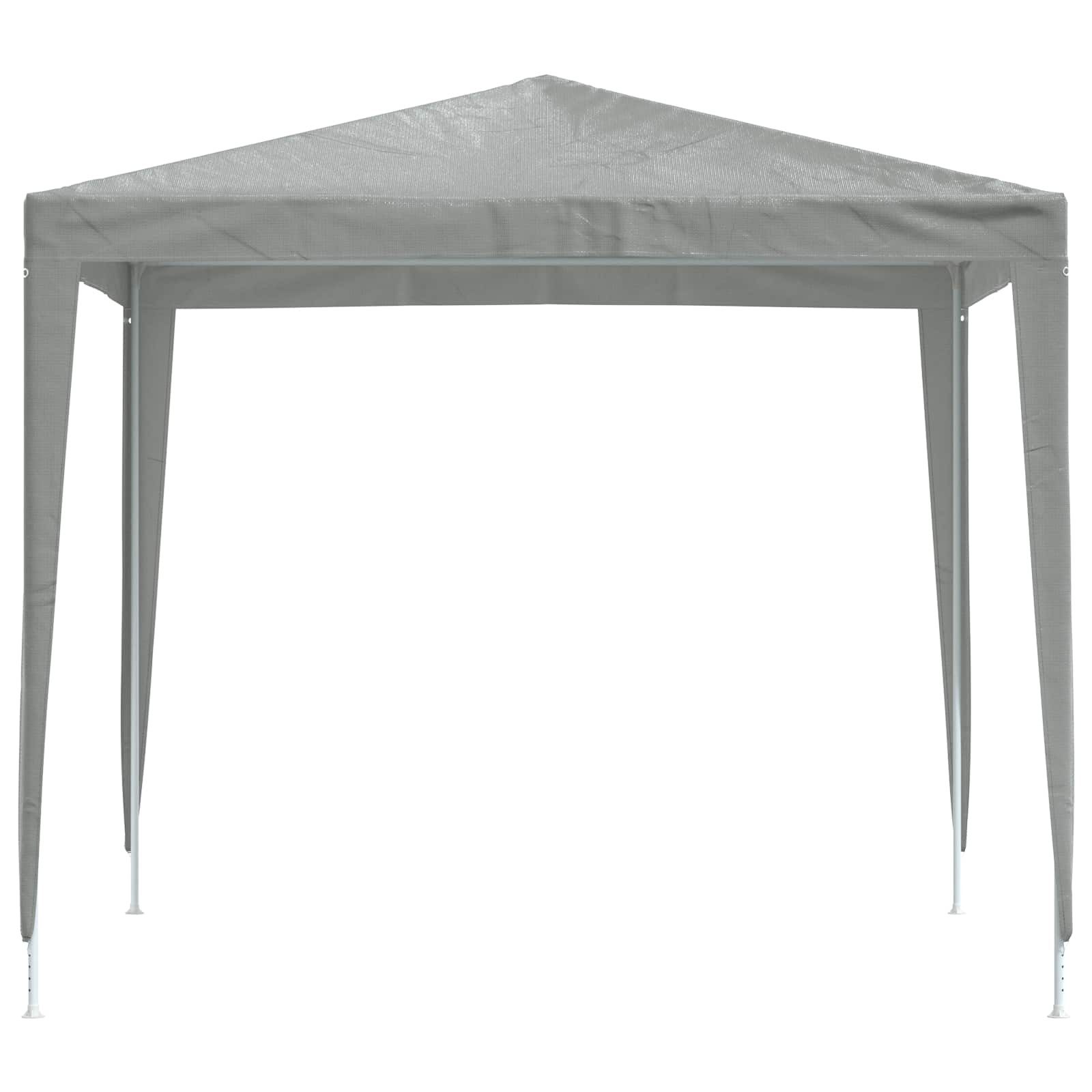 vidaXL Partyzelt Party-Zelt 250 x 250 x 240 cm Hellgrau PE und Stahl