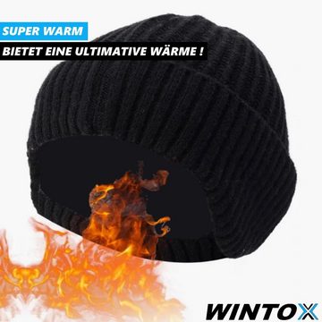 MAVURA Mütze & Schal WINTOX Winter Set bestehend aus Wintermütze, Schlauchschal & Handschuhe für Damen & Herren schwarz Unisex