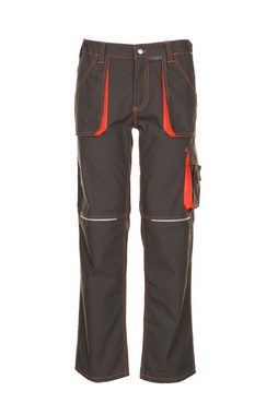 Planam Arbeitshose Bundhose Basalt Neon oliv/orange Größe 48 (1-tlg)