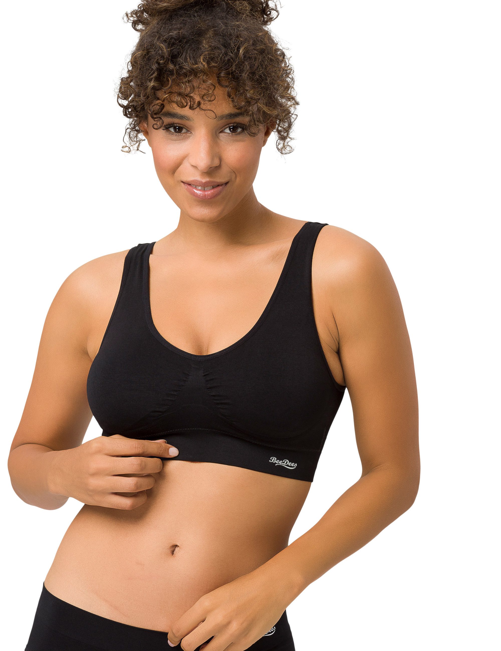 Beedees Bustier Comfee Crop Top (1, 1-tlg., 1) mit herausnehmbaren Cups günstig online kaufen