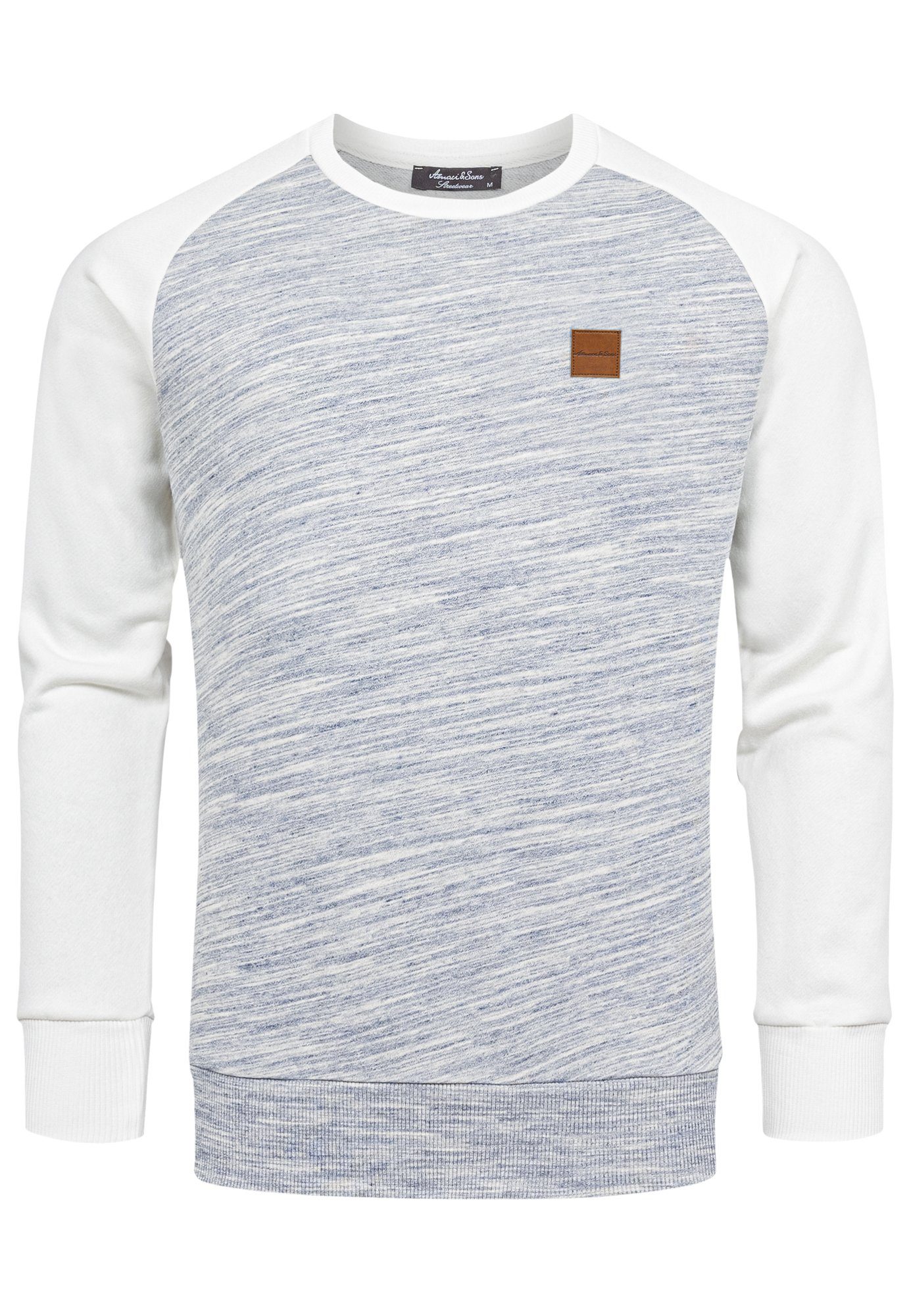 Amaci&Sons Sweatshirt ELGIN Pullover mit Rundhalsausschnitt Herren Basic Co günstig online kaufen