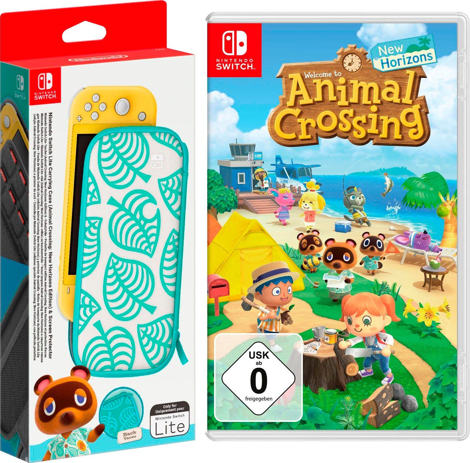 Animal Crossing New Horizons Nintendo Switch, inkl. Switch Lite Tasche