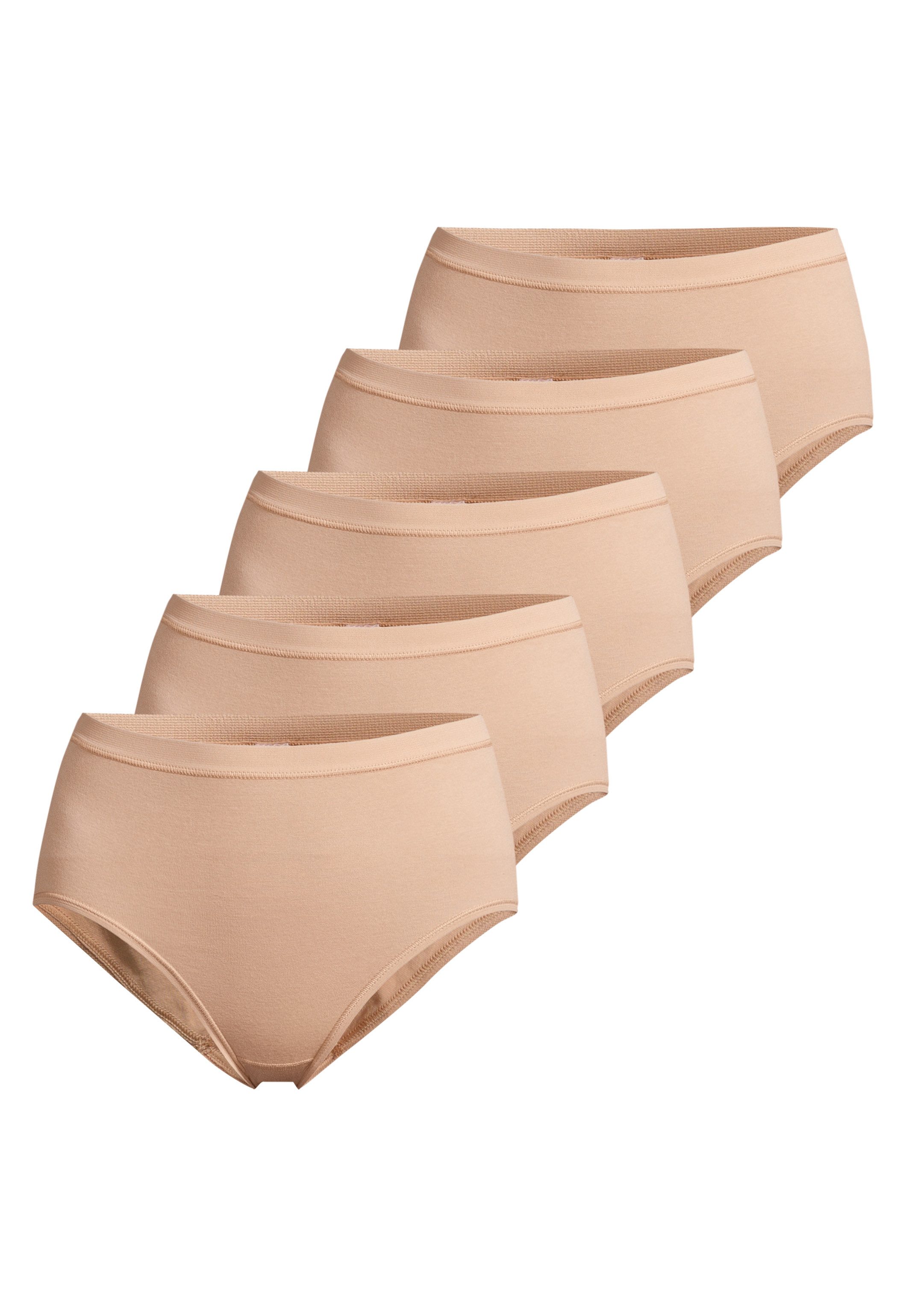 conta Maxislip 5er Pack Feinripp (Spar-Set, 5-St) Maxi Slip - Baumwolle - Atmungsaktiv - Weiche Feinripp-Qualität