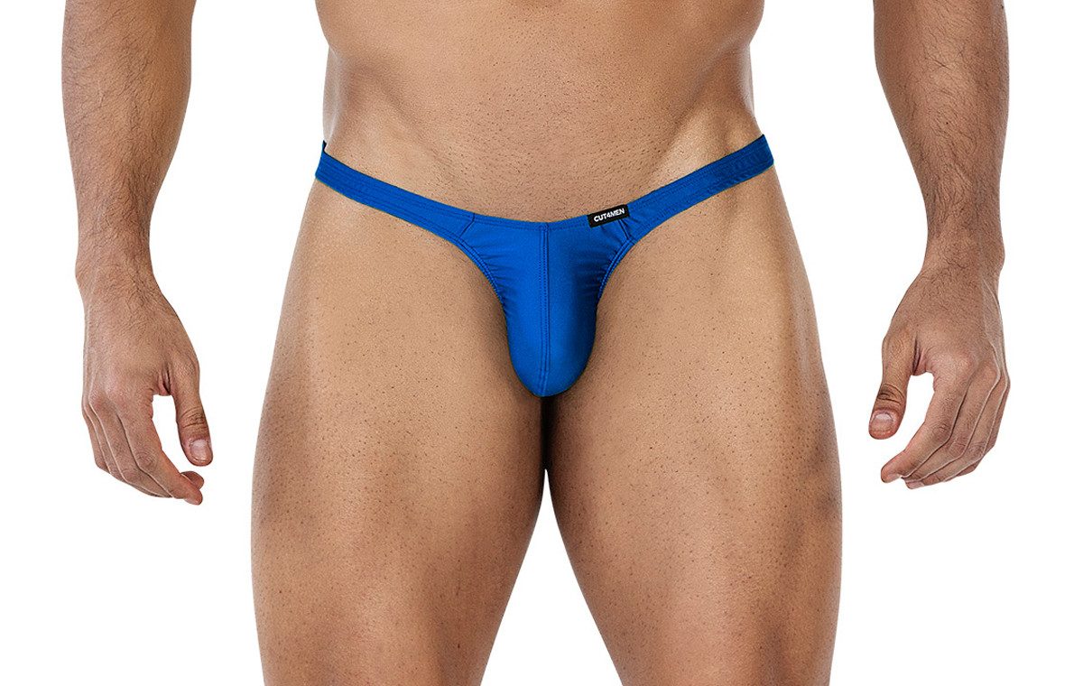 CUT4MEN String Blauer Männer Thong String Brazilian blickdicht elastisch Slip mit gef