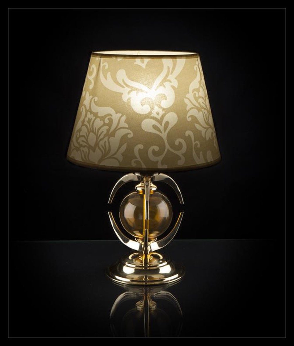 JVmoebel Schreibtischlampe Moderne Kristall-Tischleuchte in elegantem Design, Ersatzlampe, Warmweiß, Made in Europa