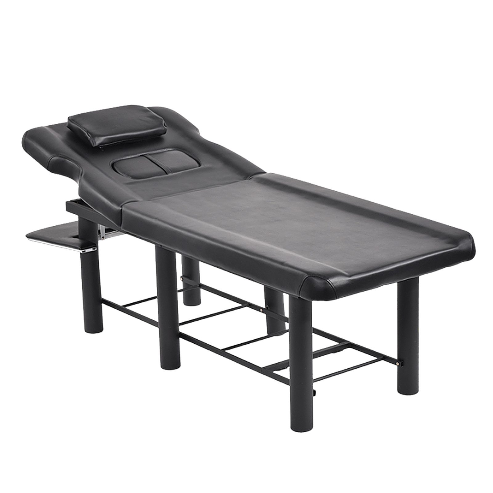 Vellora Massageliege Feste Massageliege, schwere Wellness-Liege (1-St., Tragfähigkeit 200 kg), Verstellbare Rückenlehne mit Armlehne