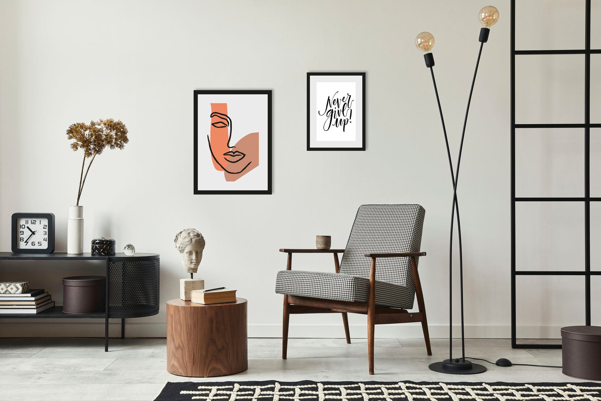 queence Bild Dreamer, Abstrakt, Figuren, Gesicht, Kunst, Motivationsbilder, Sprüche & Texte (2 St), gerahmt