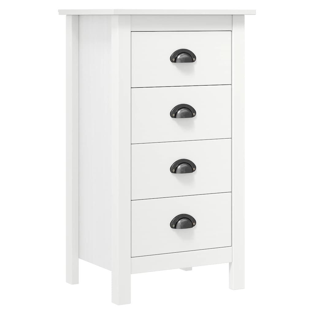 Sideboard Sideboard Hill Weiß 46x35x80 cm Massivholz Kiefer