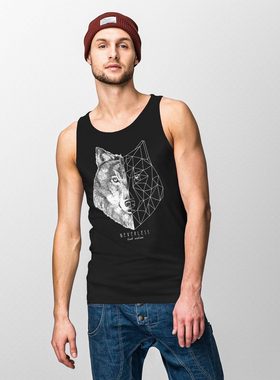 Neverless Tanktop Herren Tank-Top Wolf Polygon Kunst Grafik Tiermotiv Printshirt Muskelshirt Muscle Shirt Neverless® mit Print