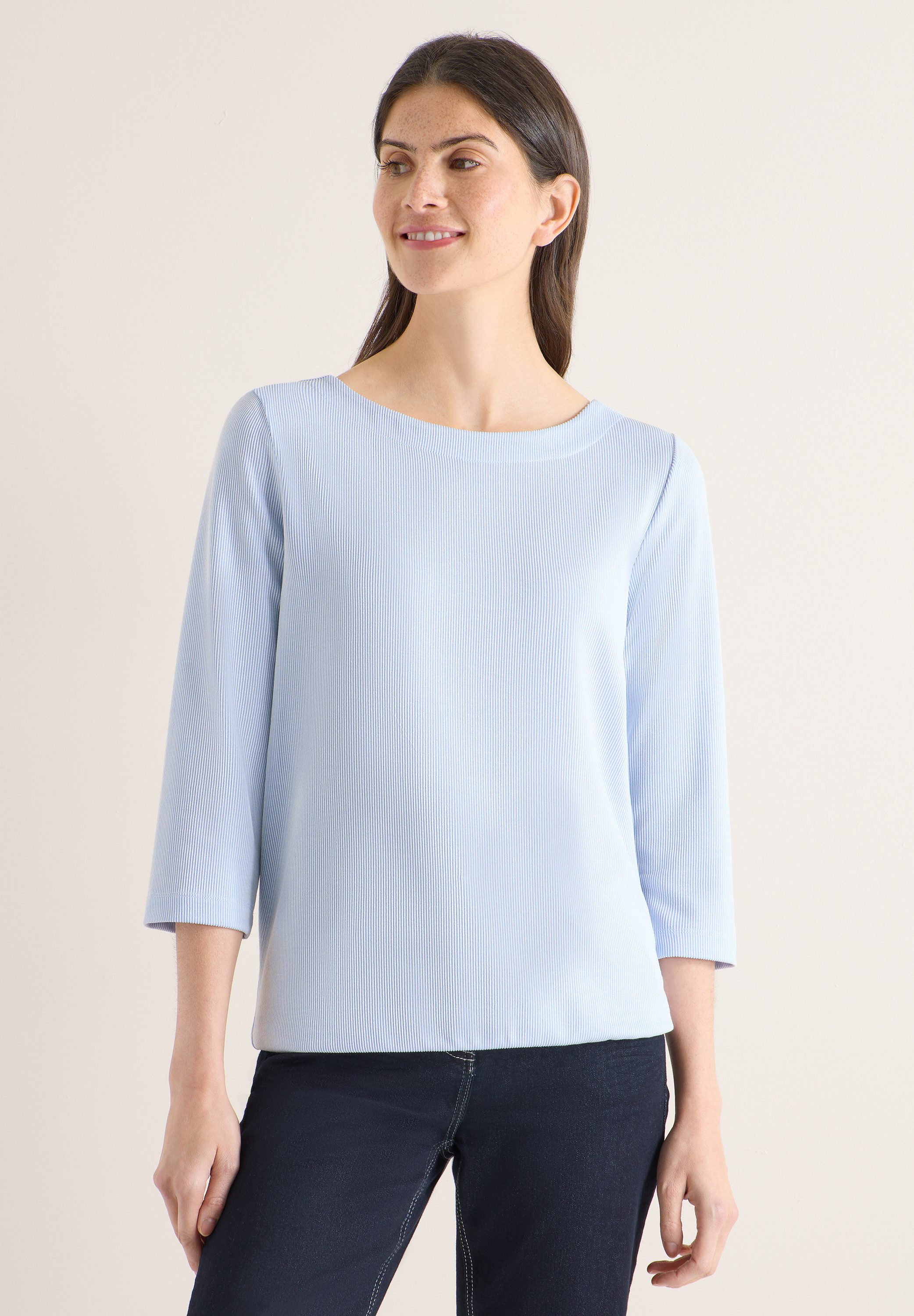 CECIL 3/4-Arm-Shirt mit U-Boot-Ausschnitt günstig online kaufen