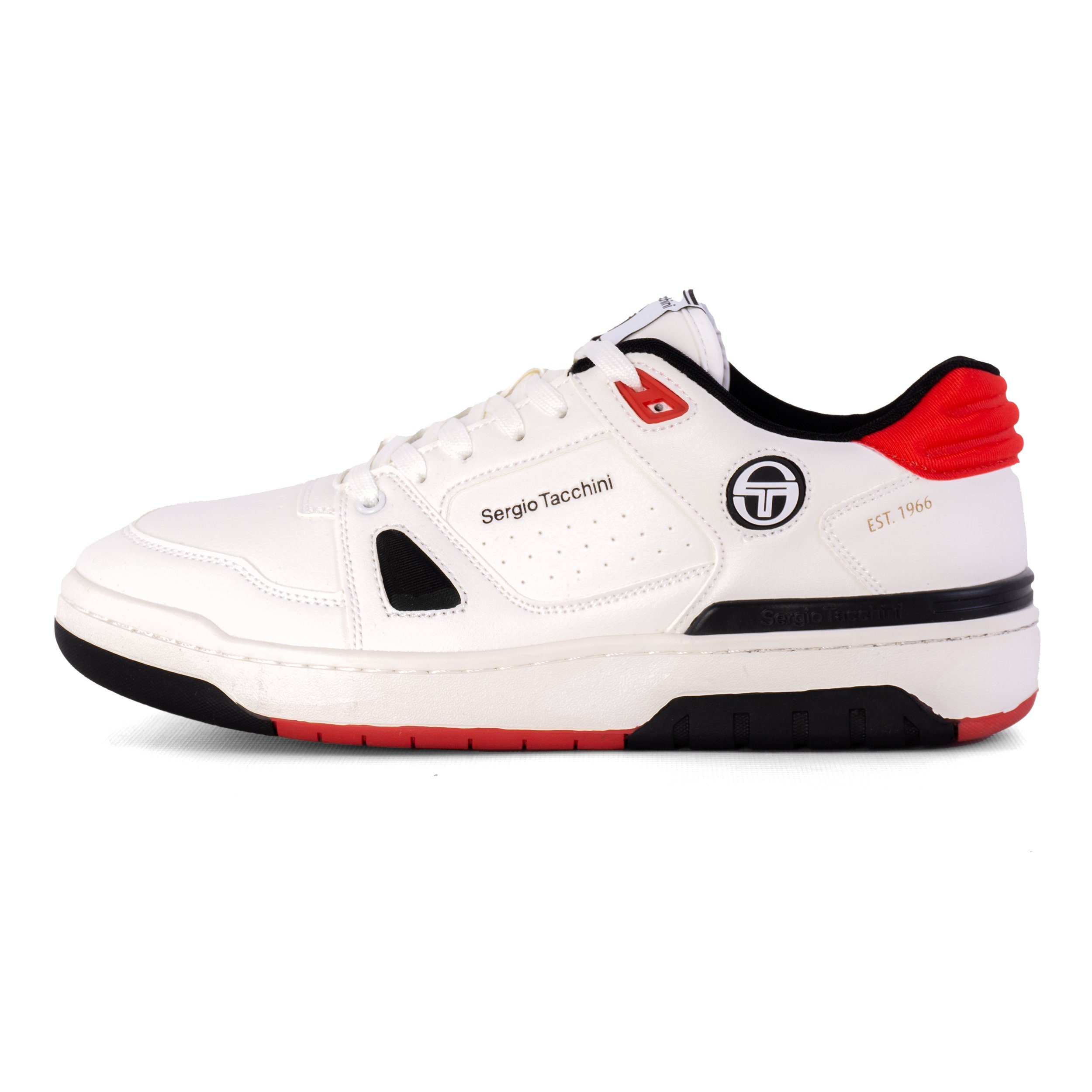 Herrenschuh Sergio Tacchini Milano, G 43, F white/black/red Sneaker