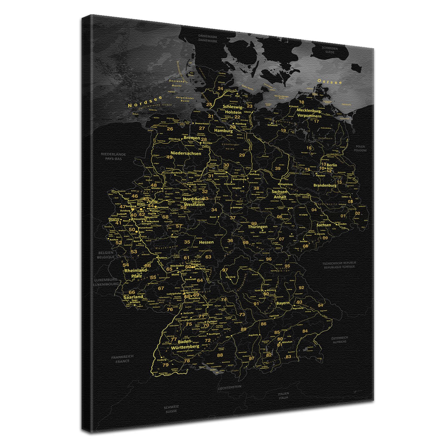 LANA KK Leinwandbild Deutschlandkarte Pinnwand zum günstig online kaufen