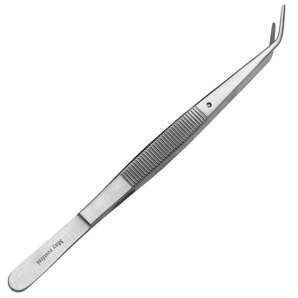 May Präzisionspinzette Allzweckpinzette mit Stift - 15 cm lange Pinzette mit gekröpfter