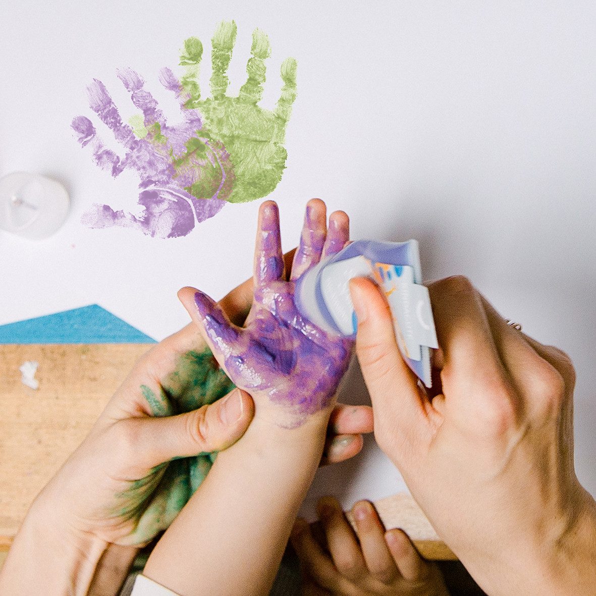 KINDACUTE Bastelfarbe Bio Stempelspaß Sparsets, Für Hand-und Fußabdrücke