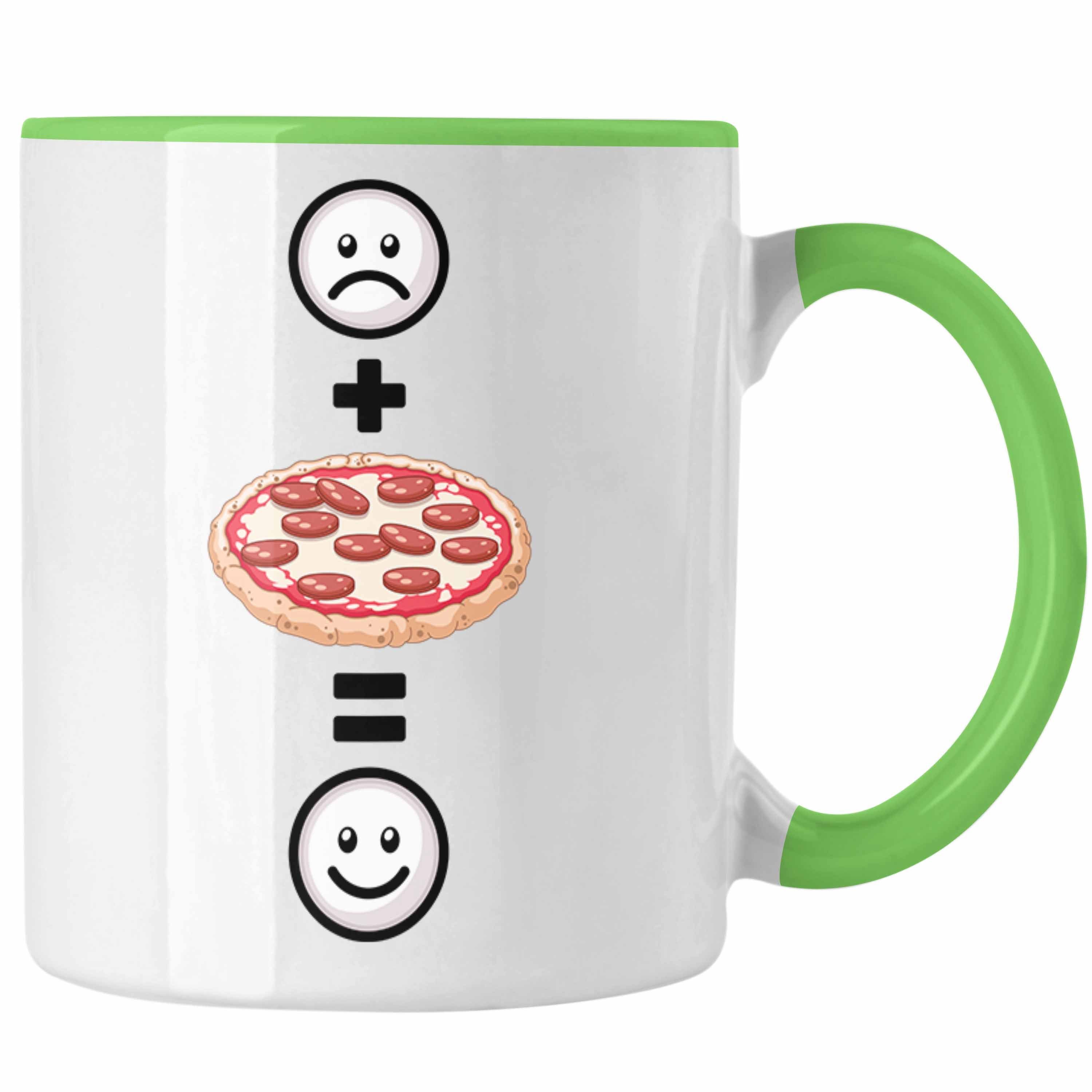 Trendation Tasse Pizza Tasse Geschenk für Pizzabäcker, Pizzaliebhaber Lustige Geschenki Grün