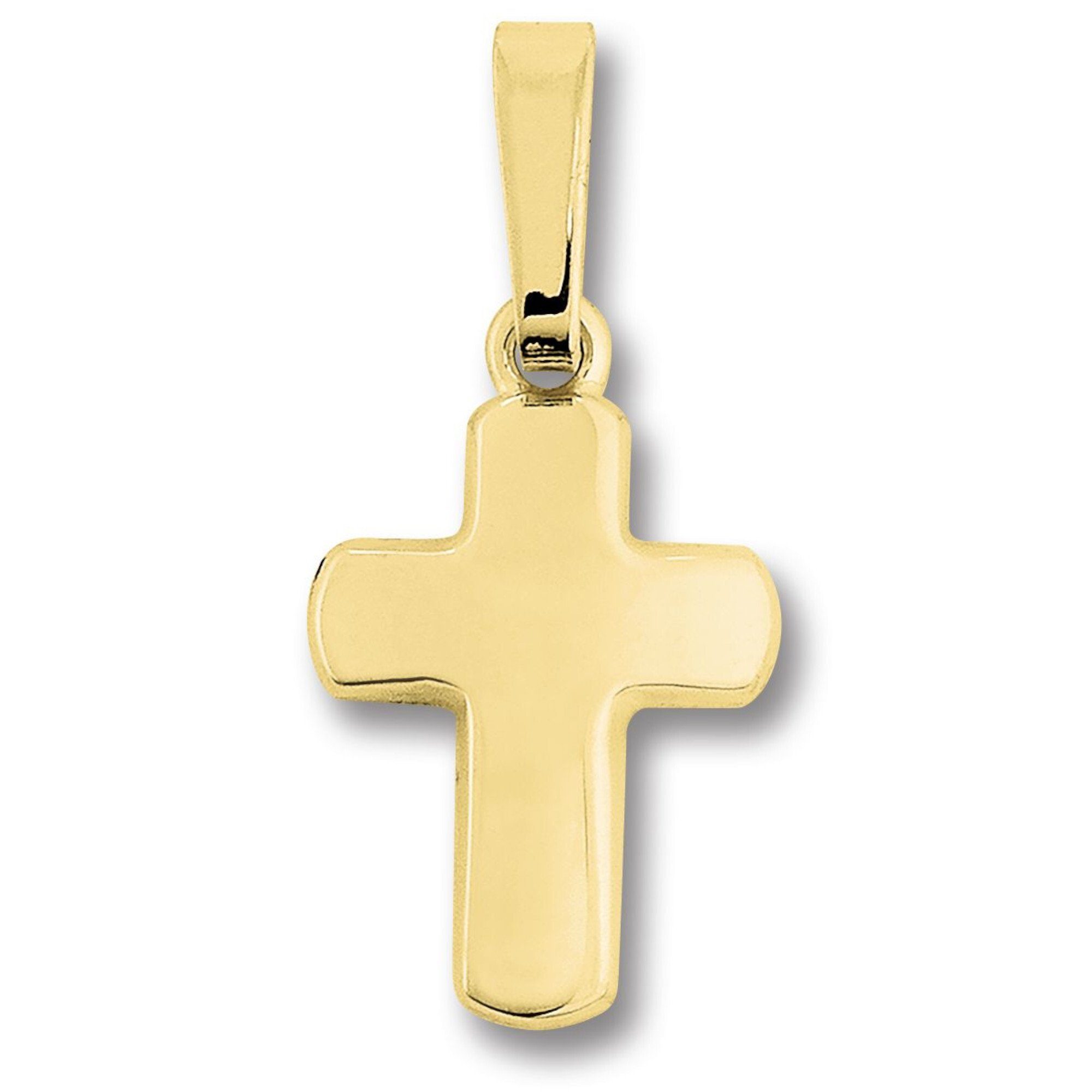 ONE ELEMENT Kettenanhänger Kreuz Anhänger aus 333 Gelbgold, Damen Gold  Schmuck, Verschluss : Schlaufe (beweglich)