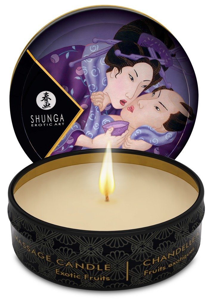SHUNGA Massagekerze Shunga - Mini Massage Candle Exotic Fruits 30 ml, für wärmende Massagen
